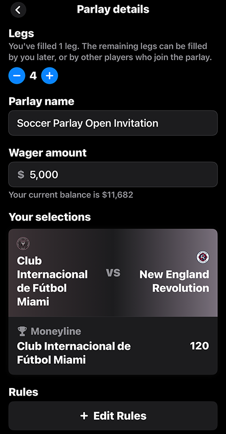Parlay Partne - Creating a Parlay